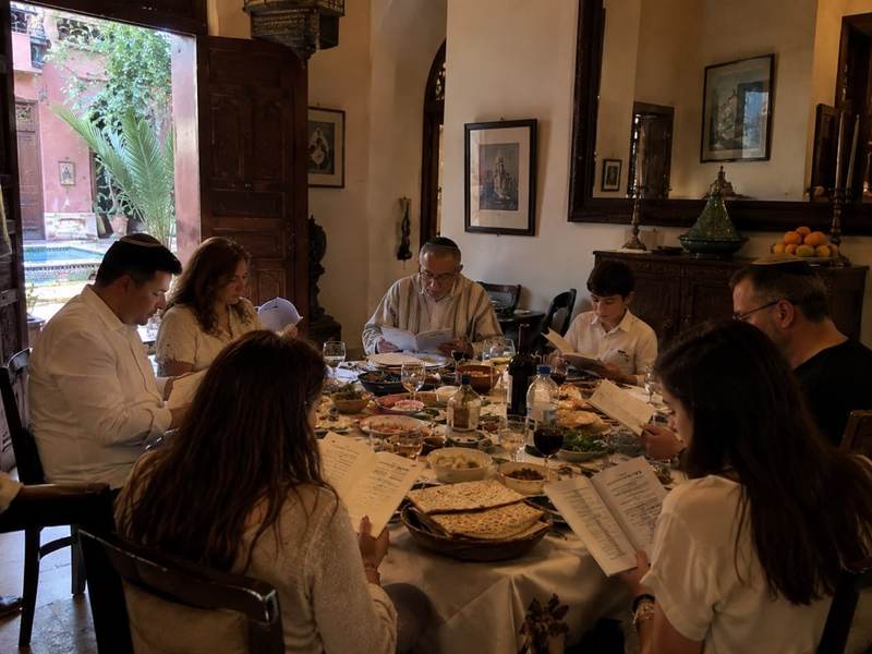 Prayer service organised on a private estate in Marrakech
